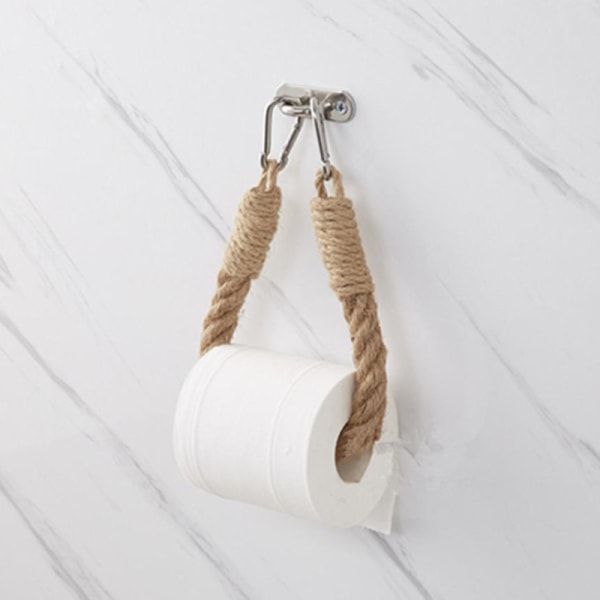 Creative Hamp Rope Toalettpappershanddukshållare Vägghängd handduk