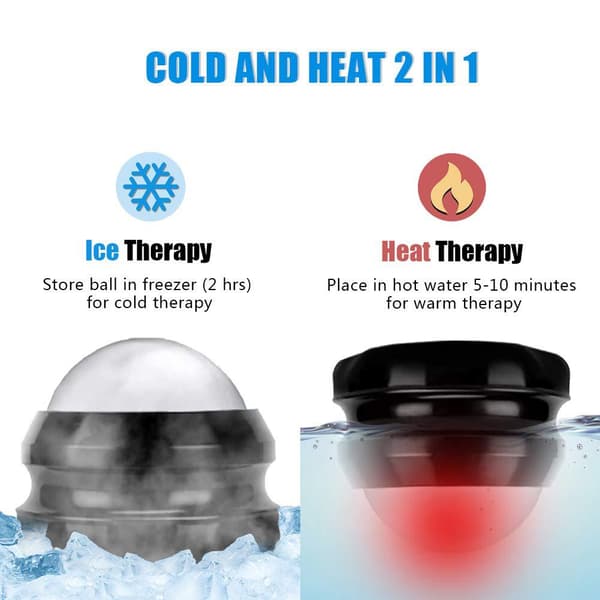 Cryosphere Cold Massage Roller Ball, Kald/Varm Linderung for Inflamm