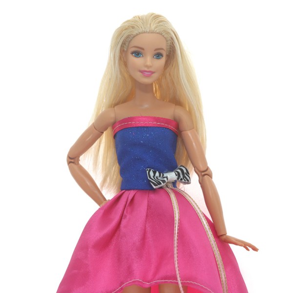 7 set färgglada babykläder, 30cm Barbie dockkläder, klänning