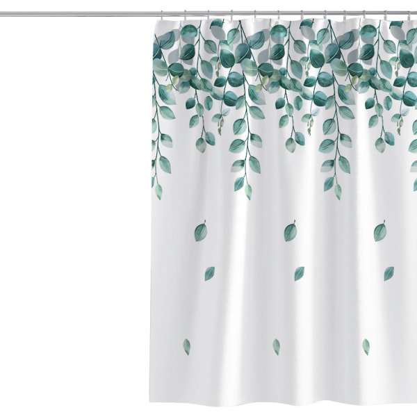 Infusion Shower Curtain, 80 L*180 H 1 Piece Shower Curtain Green