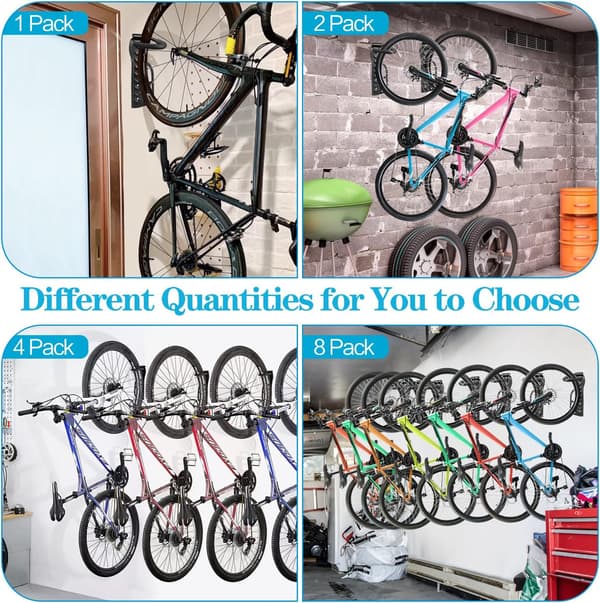 Cykelställ Garage Väggfäste, Cykelställ med Skruvar (2-pack)