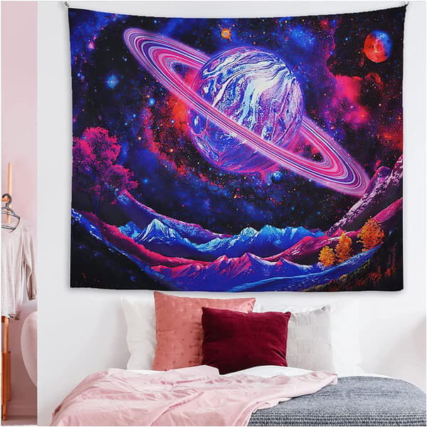 Planet Wall Tapestry Psychedelic Mountain Tapestry Galaxy Sp