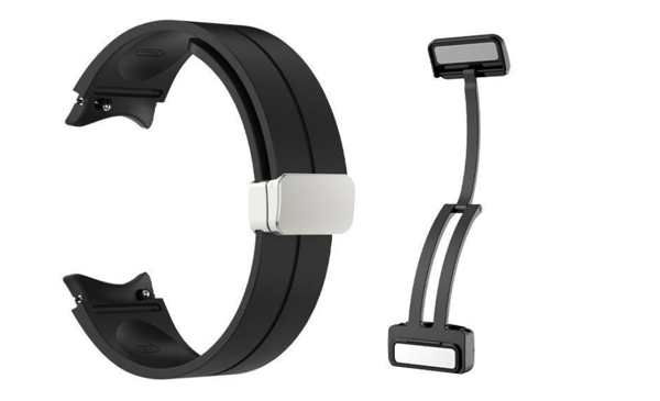 Premium blå sort spænde-sportsrem kompatibel med Samsung Sam