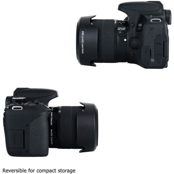 Modlysblænde og UV-filter til Canon EF-S 18-55mm f/3.5-5.6 IS STM R
