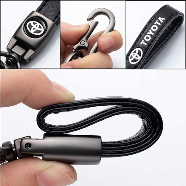 Læder Bilnøgle Fob Bilnøglering med Logo, Tilbehør/Udskiftning til