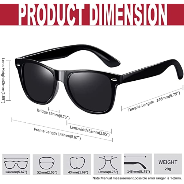 Miesten polarisoidut aurinkolasit Vintage Fashion Glasses Classic Squar