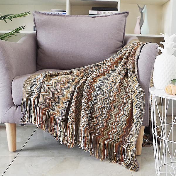 Bohemian Throw Blanket Air Conditioning Nap Blanket Thick Sofa Bl