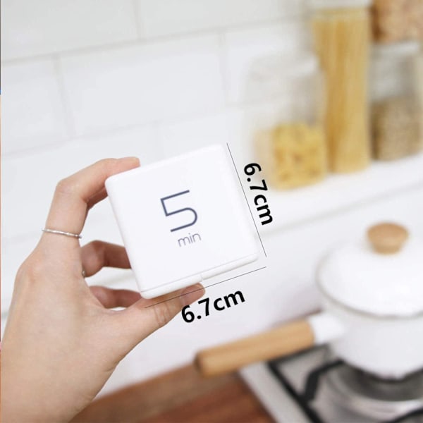 Køkken Timer (Hvid 1-3-5-10 Minutter), Terning Timer Stopur og