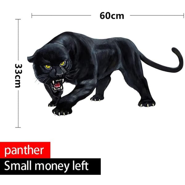 2-pakning mørk panter bilklistremerker, 60x33cm