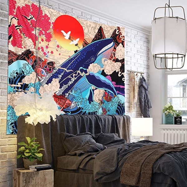 Tapestry Ukiyo - E (aaltoileva valas, pituus 150*130), aaltoileva koi-karppi t