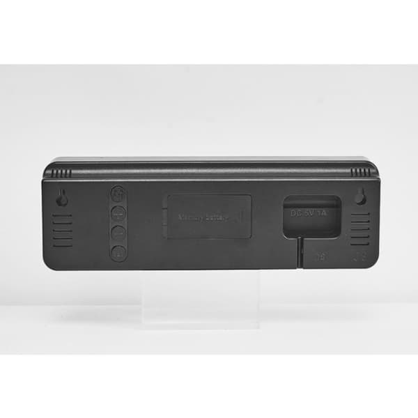 Multifunksjonell elektronisk klokke LED elektronisk vekkerklokke (rektangulær)