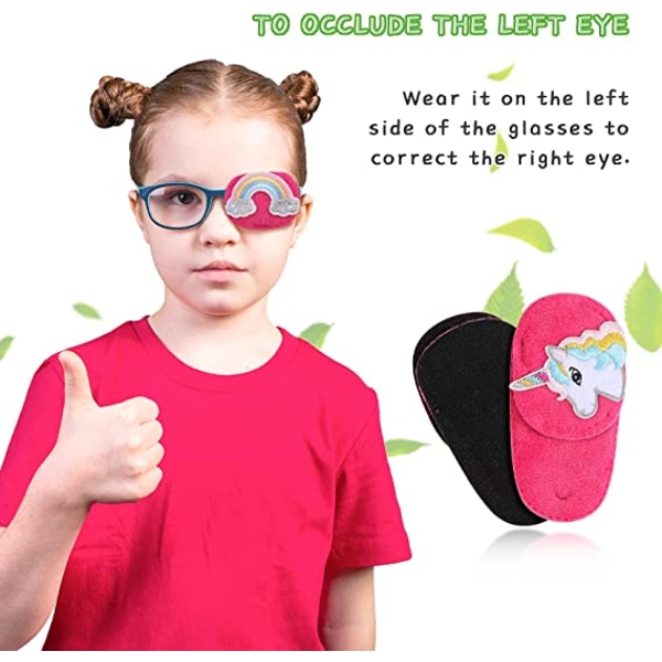 Lasten silmälappu 2 kpl, Vasemman silmän lääketieteellinen silmälappu For am