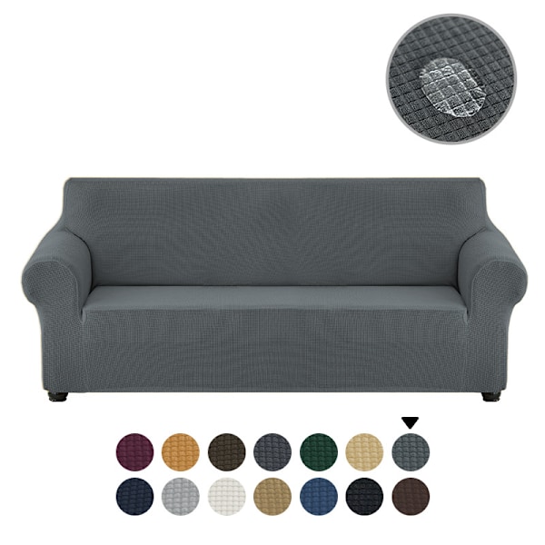 Sofa Trekk for 3-seters Stretch Sofa Trekk Slipcover (Grå)