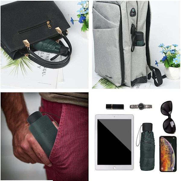 Sammenfoldelig paraply, mini solparaply, lommeparaply og rejseparaply