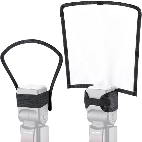 2 stk. Flash Diffuser Softbox 25X25X21cm Fleksibel Hvid Reflek
