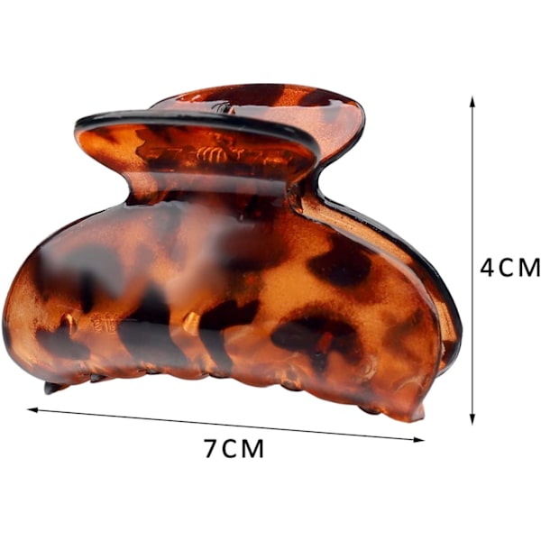 Hårklemme, sett med 3 plastleopard hårklemme hårklemme Con