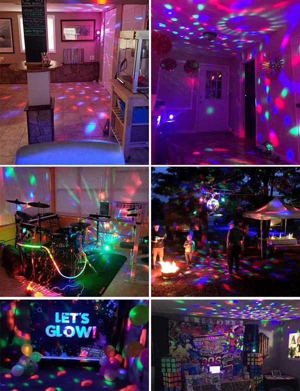 Med fjernkontroll Dj-lys, disco-dans og strobe-lys,
