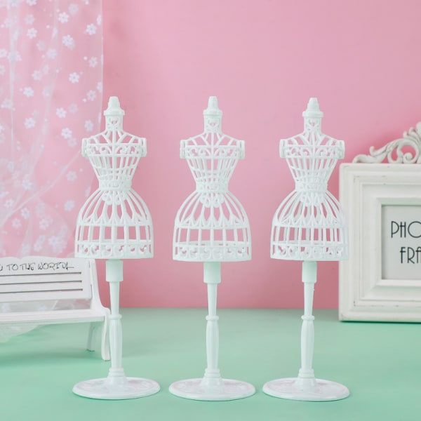 3 stk. 30CM dukke DIY hvid model mannequin tøjstativ di