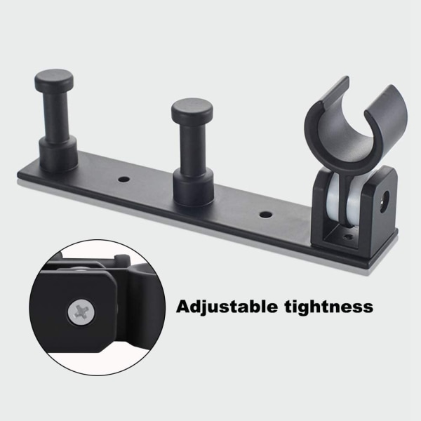 Universal håndbruserholder med 2 kroge, justerbar aluminium A