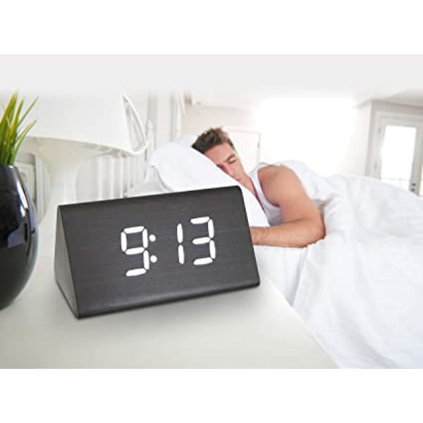 Enkel betjening vækkeur, sengeur, snooze-funktion, N E