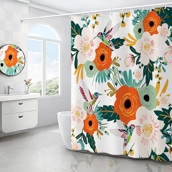 Bruseforhængssæt Vandtæt polyester Planter og Blomster S