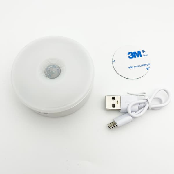 Två LED-nattlampor med USB-laddning, sensor, 6 LED-lampor, varmt ljus