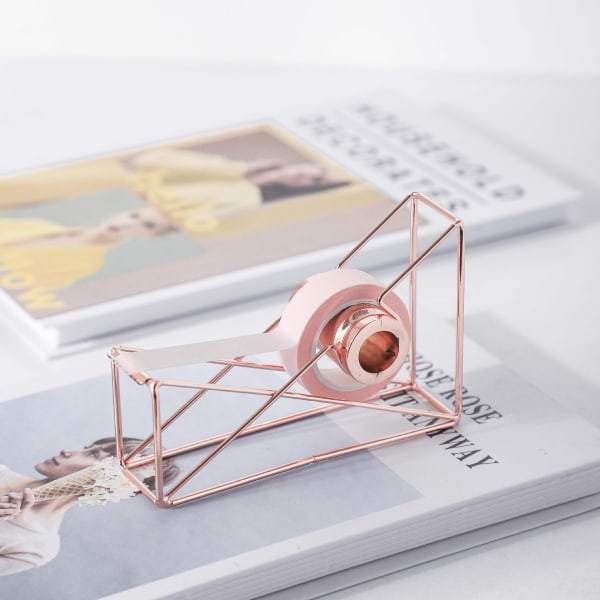 Rosegullfarget tapekutter Washi tape oppbevaringsorganisator kutter St