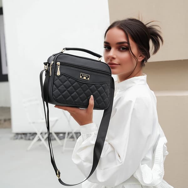 Sort crossbody skuldertaske til kvinder