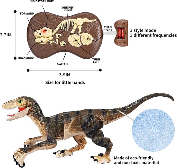 Fjärrstyrda dinosaurieleksaker för barn, 2,4G elektronisk RC