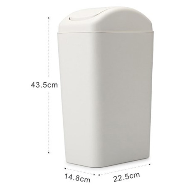Lille affaldsbeholder med låg, 12 liter/3 gallon lille sort plastikbeholder