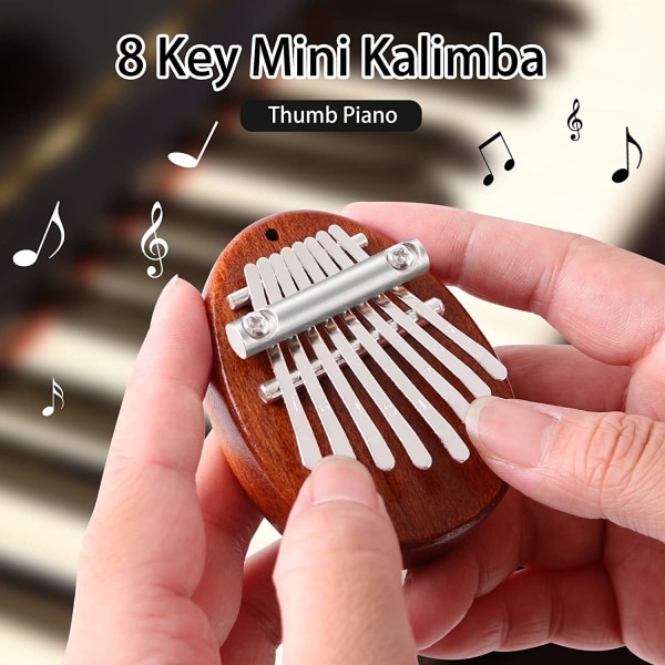 8-näppäiminen mini-kalimba, peukalopiano lisävarusteilla