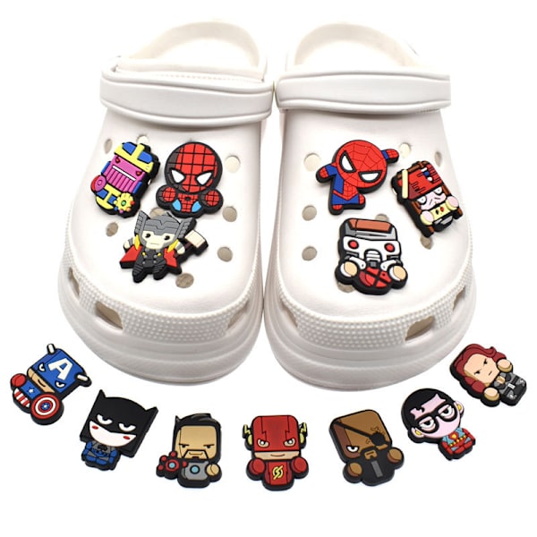 Marvel 42 stk. skosjarm, Crocs-sjarmer, Crocs-tilbehør for jenter E