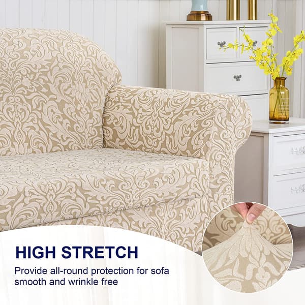 Sofaovertrekk Sofaovertrekk 2-delt Jacquard Damask Slipcovers wi