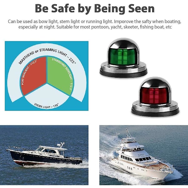 Ett par LED-navigationsljus Marin Navigationssignalljus