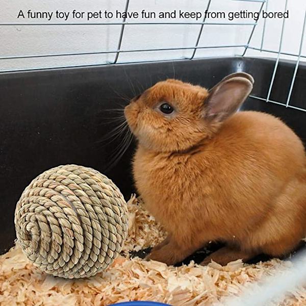 Kjæledyr Rattan Ball Toy Naturlig Trygg Kjæledyr Kjæledyr Toy Papegøye Toy Ball R