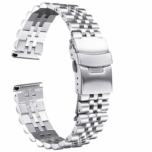 24 mm silver rostfritt stål watch 4 färg metall mesh band