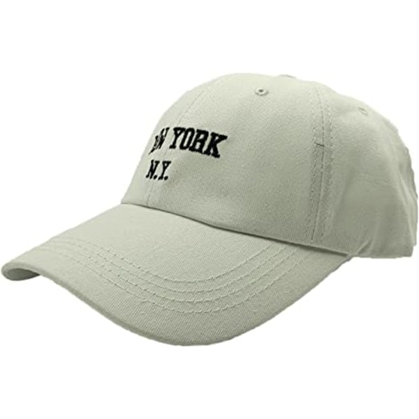 New York Cotton Baseball Cap Unisex Säädettävä Pesty Kulunut