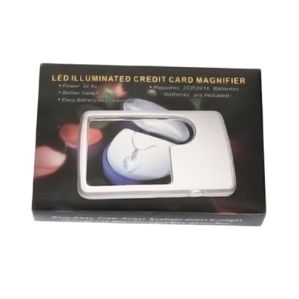 2 stk bærbar LED-forstørrelsesglass lommeforstørrelsesglass for lesing,