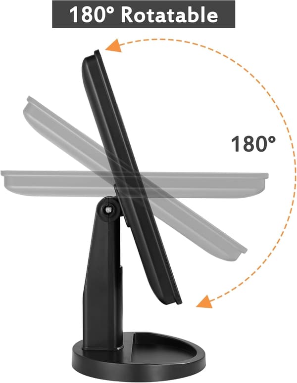 Lighted Mirror, 10X forstørrende LED sminke speil, LED speil, USB