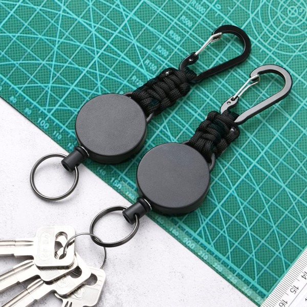 Robust och hållbar 2PCS badgehållare, infällbar badge retracto