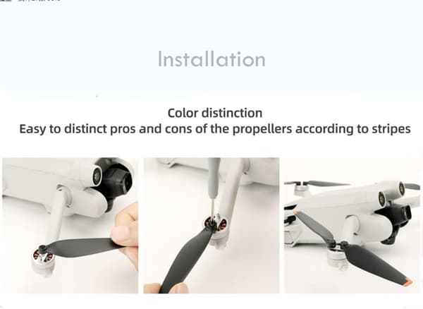 (Sølv) 24 stk. propeller for DJI Mini 4 Pro/Mini 3 Pro erstatningspropellblader lavstøyvinger 6030F for DJI Mini 4 Pro/