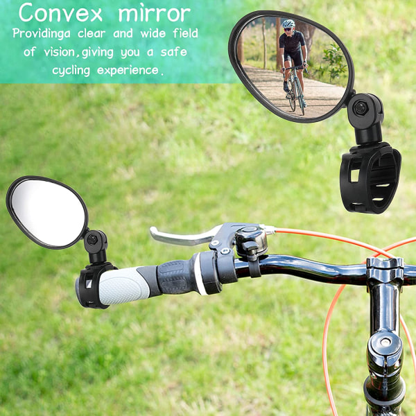 2 st Cykelspegel 360 Grader Roterande Justerbar Styre Mi