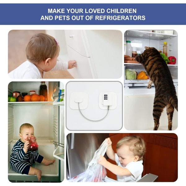 2 set jääkaapin lukko koodilla, jääkaapin riippulukko lapsille, Adhe fdfa |  Fyndiq