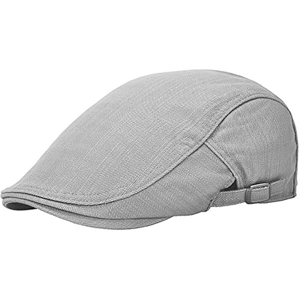 Bomuldsjusterbar Vintage Baret Cap Mænd Åndbar Fladskærm Sol