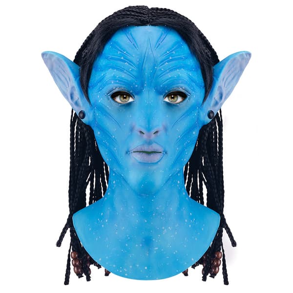 Halloween maske latex hodeplagg lysende den samme Avatar