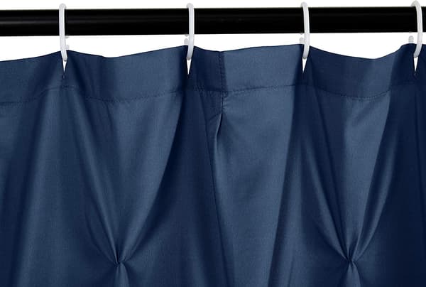 Marineblå - 183x183cm - Vaffelvævet bruseforhæng, polyester