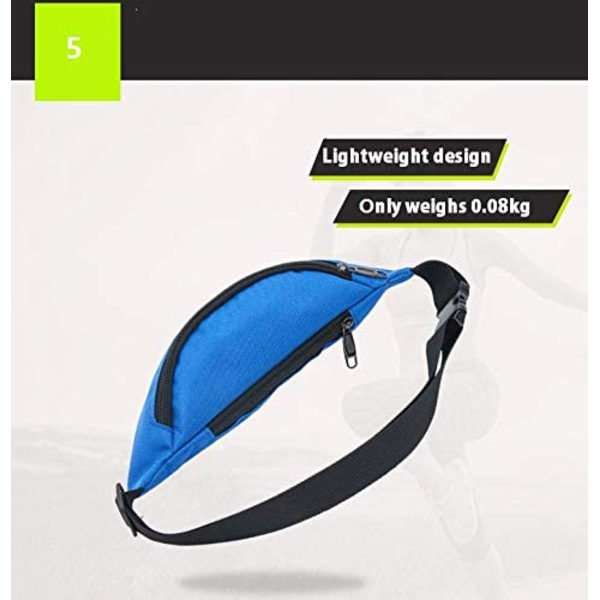 Stilful basic 2-rums sports bum bag til mænd og kvinder wit