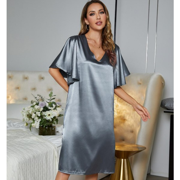 Europæiske og amerikanske pyjamas kvinders imiteret silke hjem cl