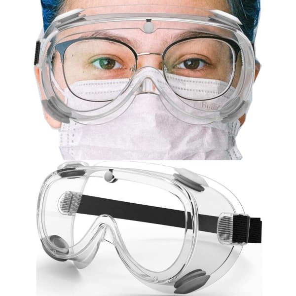 Sikkerhedsbriller Medicinske beskyttelsesbriller passer over briller Anti-dug sikker
