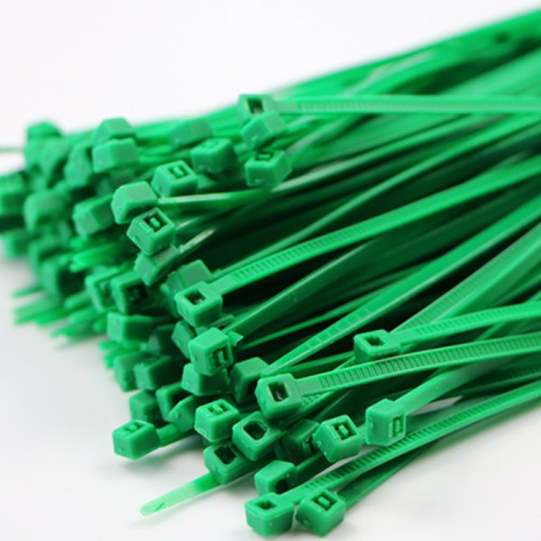 500 stykker 200 mm x 4 mm nylon kabelbindere Grøn - lille størrelse kabel